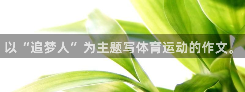 678体育官网下载：以“追梦人”为主题写体育运动的作文。
